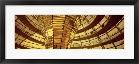 Framed Glass Dome from Interior, Reichstag,Berlin, Germany Print