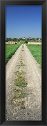 Framed Germany, Hay bales along a road Print