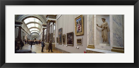 Framed Tourists in an art museum, Musee Du Louvre, Paris, Ile-De-France, France Print