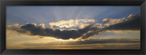 Framed Sun Through the Clouds Print