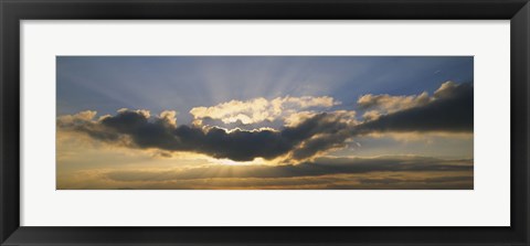 Framed Sun Through the Clouds Print