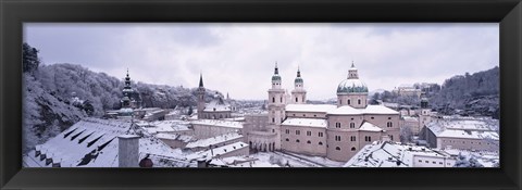 Framed Salzburg in winter, Austria Print