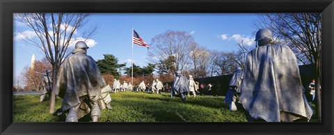 Framed Korean Veterans Memorial Washington DC USA Print