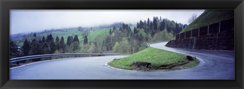 Framed Curving Road Switzerland Print