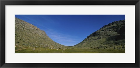 Framed Low angle view of mountains, South Africa Print