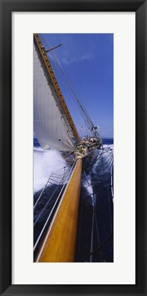 Framed Yacht Mast Caribbean Print