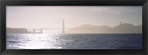 Framed Golden Gate Bridge on a hazy day, California Print