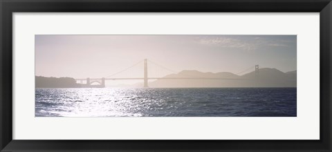 Framed Golden Gate Bridge on a hazy day, California Print