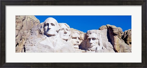 Framed Mount Rushmore, South Dakota (white) Print