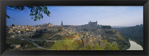 Framed Aerial View Of A City, Toledo, Spain Print