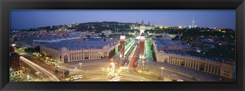 Framed Ariel View of Barcelona, Spain Print