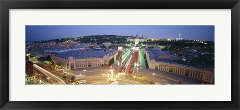 Framed Ariel View of Barcelona, Spain Print