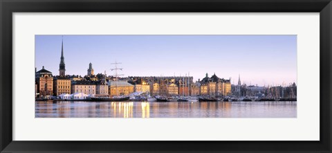 Framed Buildings on the waterfront, Old Town, Stockholm, Sweden Print