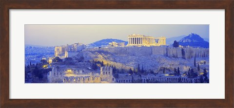 Framed Acropolis at Dusk Print