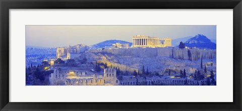 Framed Acropolis at Dusk Print