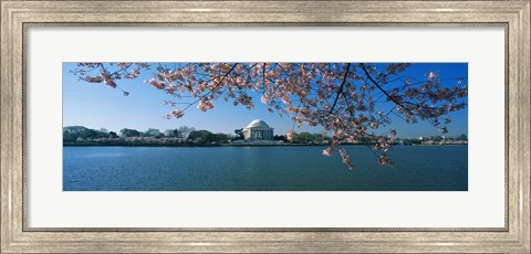 Framed Monument at the waterfront, Jefferson Memorial, Potomac River, Washington DC, USA Print