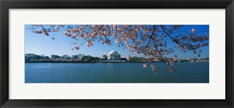 Framed Monument at the waterfront, Jefferson Memorial, Potomac River, Washington DC, USA Print