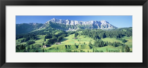 Framed Switzerland, Emmental, High angle view of a farmland Print