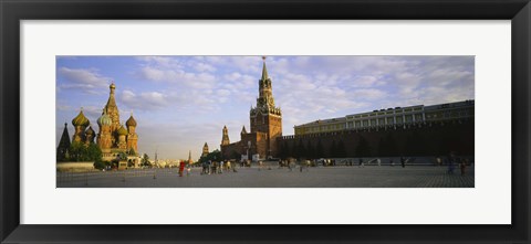 Framed Cathedral at a town square, St. Basil&#39;s Cathedral, Red Square, Moscow, Russia Print