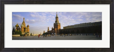 Framed Cathedral at a town square, St. Basil&#39;s Cathedral, Red Square, Moscow, Russia Print