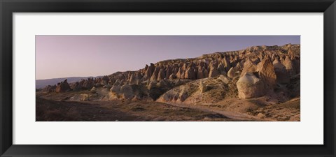 Framed Rock formations on a landscape, Cappadocia, Turkey Print