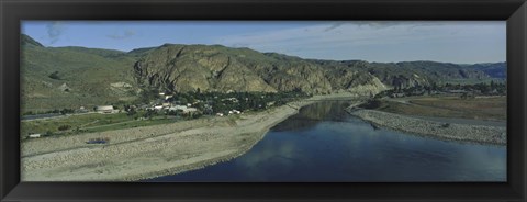 Framed High angle view of Columbia River, Washington State, USA Print