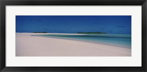 Framed Clouds over a beach, Aitutaki, Cook Islands Print