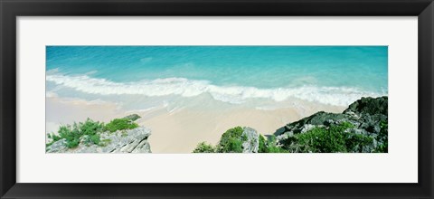 Framed Surf on the shore, Bermuda Print