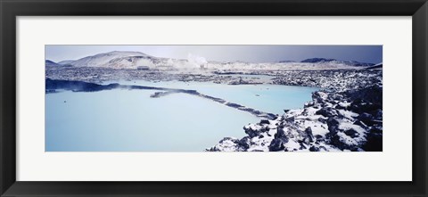 Framed High angle view of a hot spring, Iceland Print