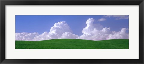 Framed USA, Washington, Palouse, wheat and clouds Print