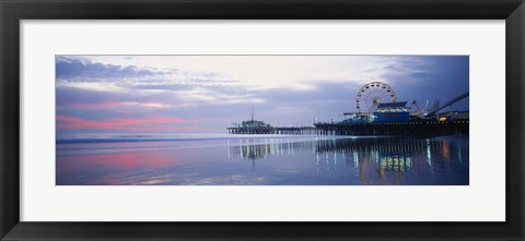 Framed Pier with a ferris wheel, Santa Monica Pier, Santa Monica, California, USA Print