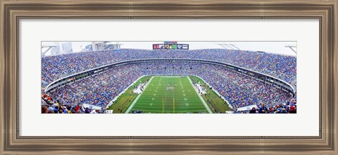 Framed NFL Football, Ericsson Stadium, Charlotte, North Carolina, USA Print