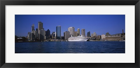 Framed Skyscrapers On The Waterfront, Sydney, New South Wales, United Kingdom, Australia Print