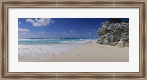 Framed Rock formation on the coast, Cancun, Quintana Roo, Mexico Print