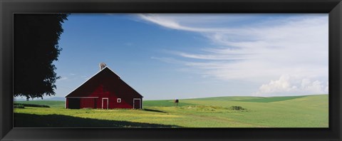 Framed Barn in a wheat field, Washington State (horizontal) Print