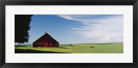 Framed Barn in a wheat field, Washington State (horizontal) Print