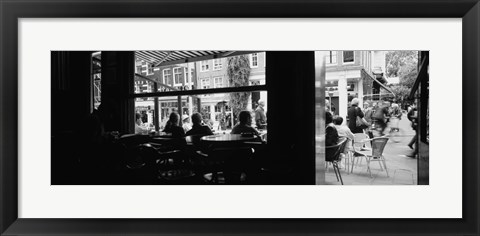 Framed Tourists In A Cafe, Amsterdam, Netherlands Print