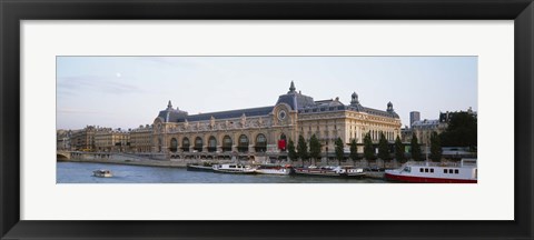 Framed Museum on a riverbank, Musee D&#39;Orsay, Paris, France Print