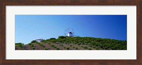 Framed Windmill Obidos Portugal Print