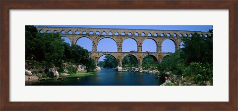 Framed Pont du Gard Roman Aqueduct Provence France Print