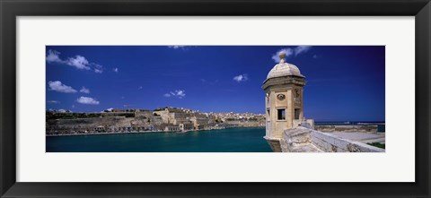 Framed Harbor at Valletta Malta Print