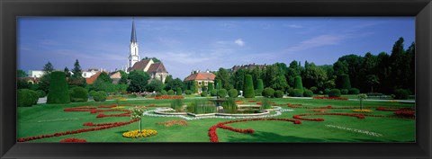 Framed Garden At Schonbrunn Palace (Schloss Schonbrunn), Vienna, Austria Print