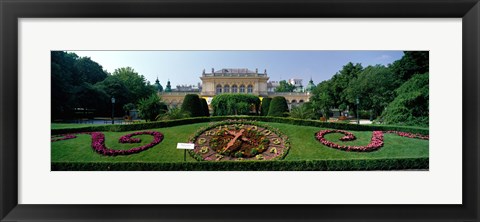 Framed Flower Clock, Stadtpark, Vienna, Austria Print