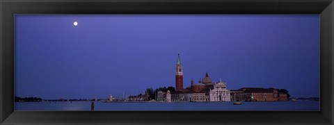 Framed Moon over San Giorgio Maggiore Church Venice Italy Print