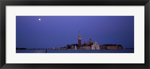 Framed Moon over San Giorgio Maggiore Church Venice Italy Print