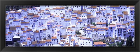 Framed White washed buildings, Casares, Andalucia, Spain Print