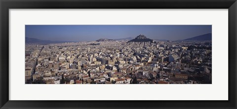 Framed View Of Licabetus Hill and City, Athens, Greece Print