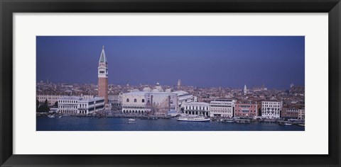 Framed Aerial View Of A City Along A Canal, Venice, Italy Print