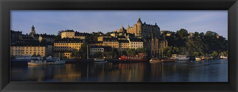 Framed Buildings On The Waterfront, Stockholm, Sweden Print