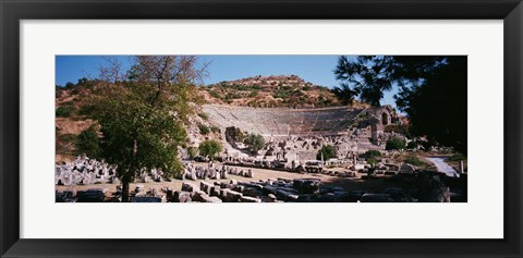 Framed Turkey, Ephesus, main theater ruins Print